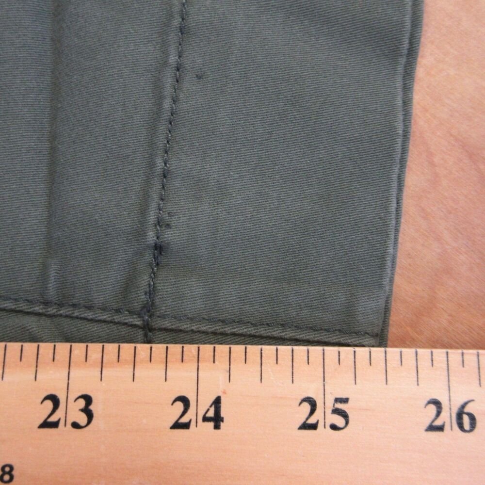 GLORIA VANDERBILT Tummy Control Wide Leg Crop Pants Sz 10 Army Green Olive NWT - Picture 14 of 15